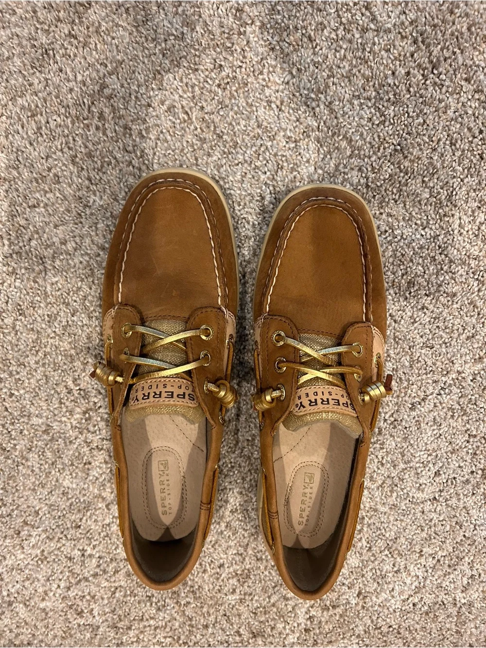 Sperry Women’s Tan Leather Boat Shoes